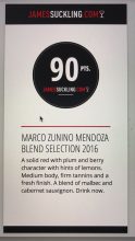 90 pts with James Sucking for our 2016 vintage Blend Selection